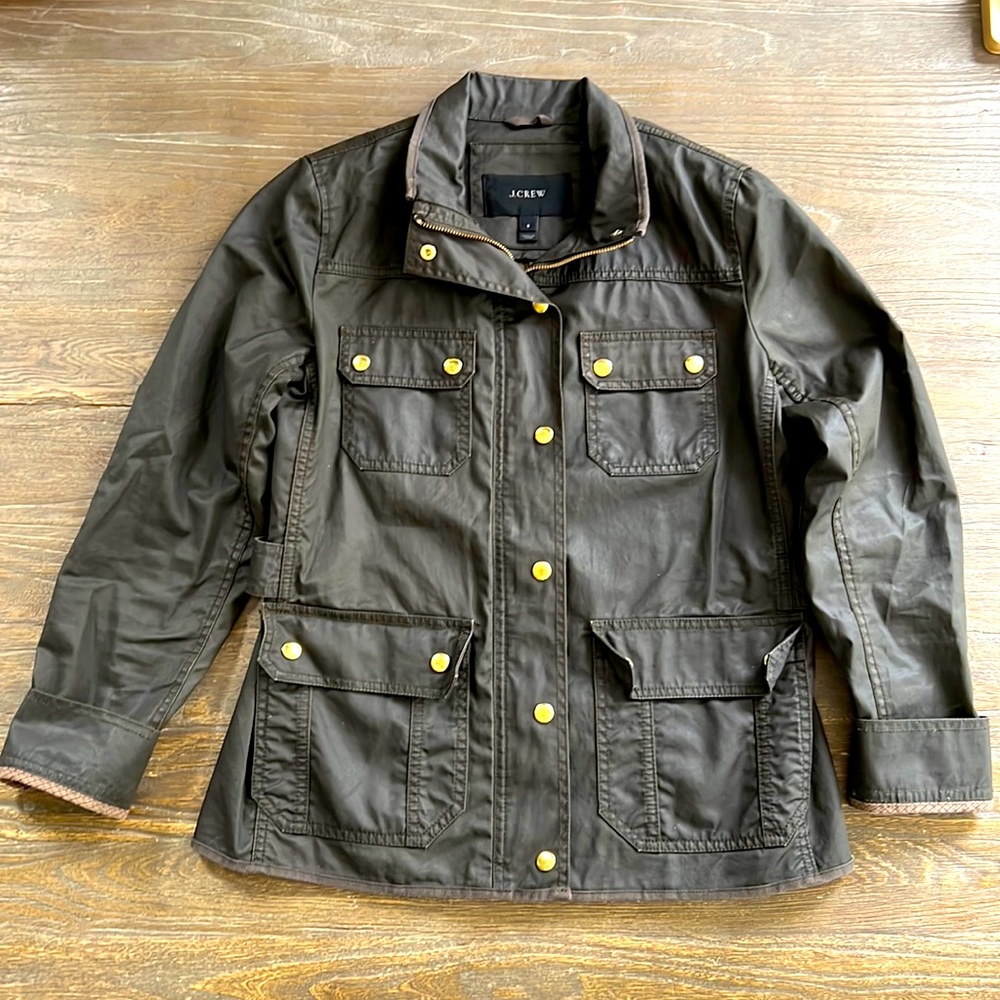 J. Crew Downtown Field Jacket Waxed